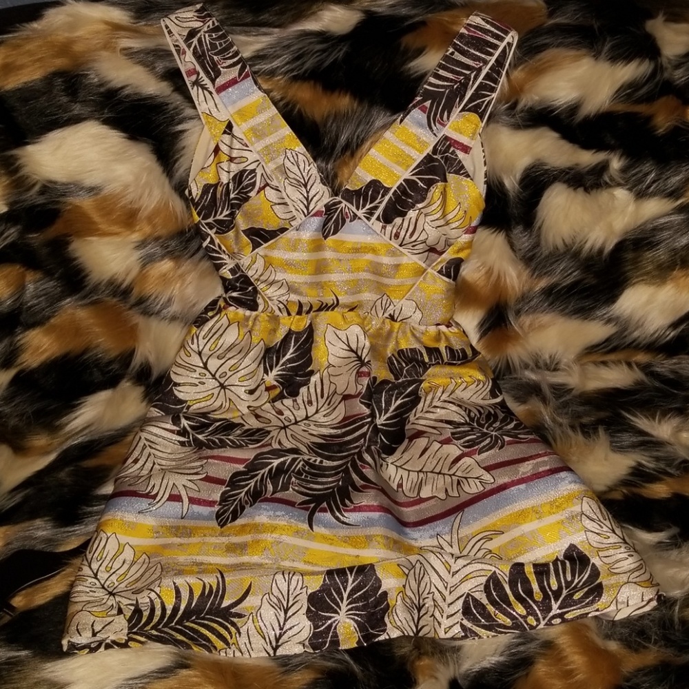 Yellow gold floral dress